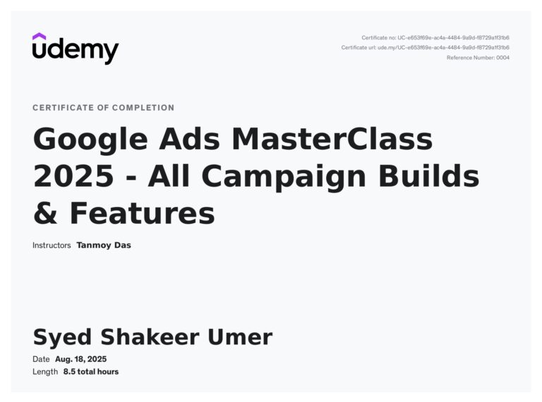 Google Ads MasterClass