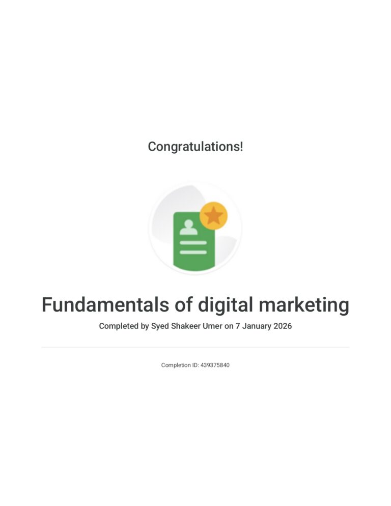 Fundamentals of Digital Marketing